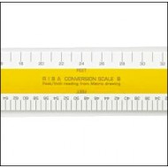 No 45 Verulam B RIBA Architects Scale Rule 12 Inch (300mm)