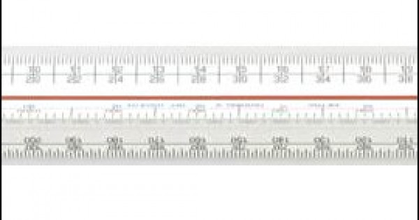 Verulam conversion scale ruler - converts imperial measurements to