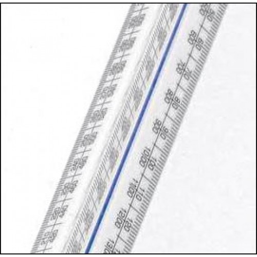 No 1 Academy Architects Triangular Scale Rule 12 Inch (300mm)