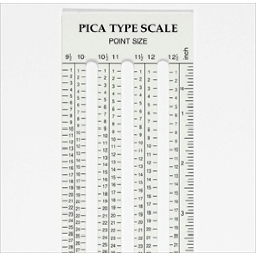 Printers Pica Type Scale