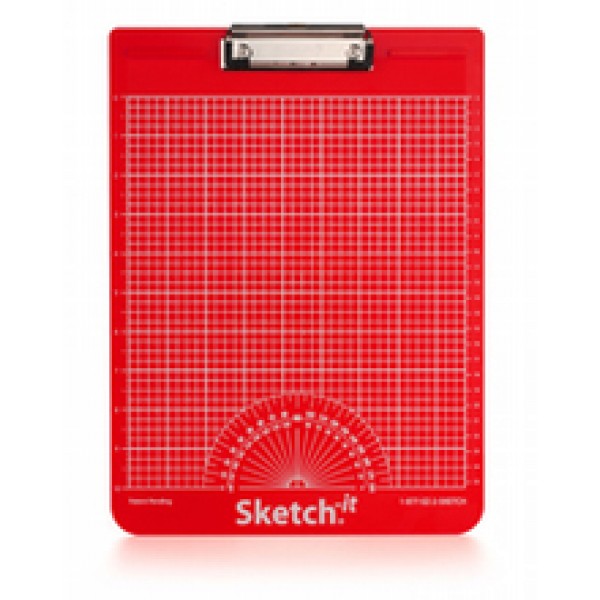 Sketchit Straight Line Clipboard Imperial (Red)
