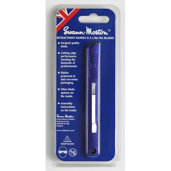 Swann Morton Retractaway Craft Knife with 5 x No 10A Blades